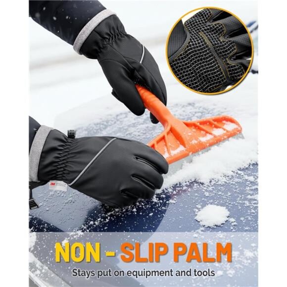 Men's Winter Gloves Waterproof Warm Touch Screen Gloves - Picture 6 of 7